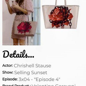 Rockstud Undercover Print Leather Tote Bag